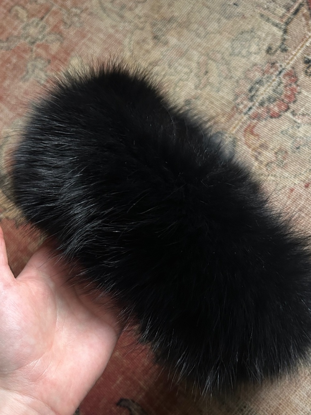 Vintage Black Mink Fur Headband